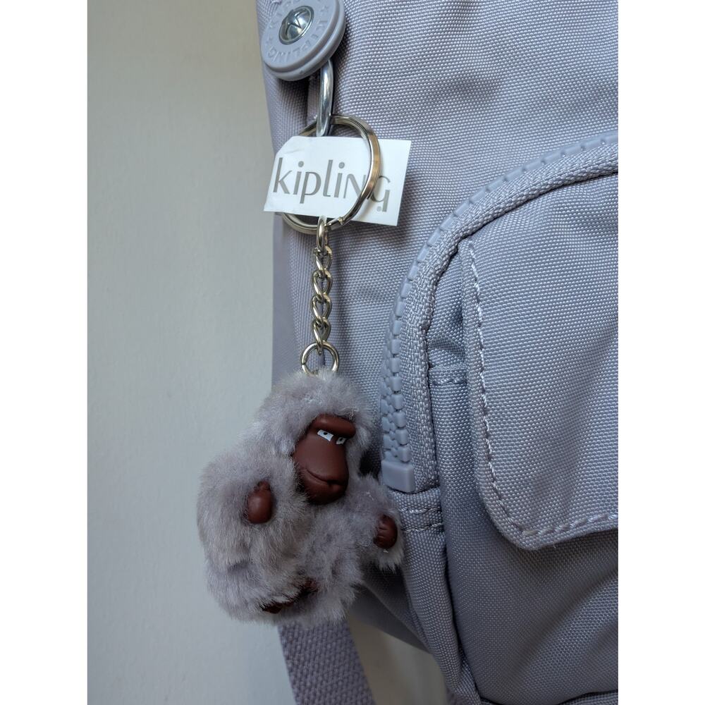 KIPLING Lovebug Mini Backpack Monkey Keychain Dov… - image 2